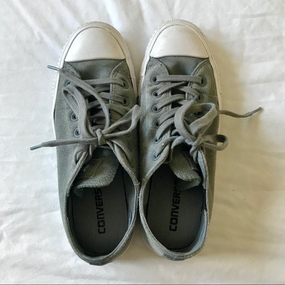 Converse Water Repellant Gray Suede Sneakers